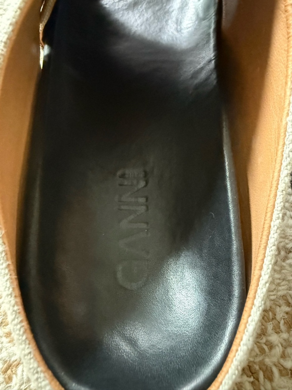 GANNI Crossover Strap Linen Slides - Beige - Size EU 39 / US 8.5 - Picture 5 of 5